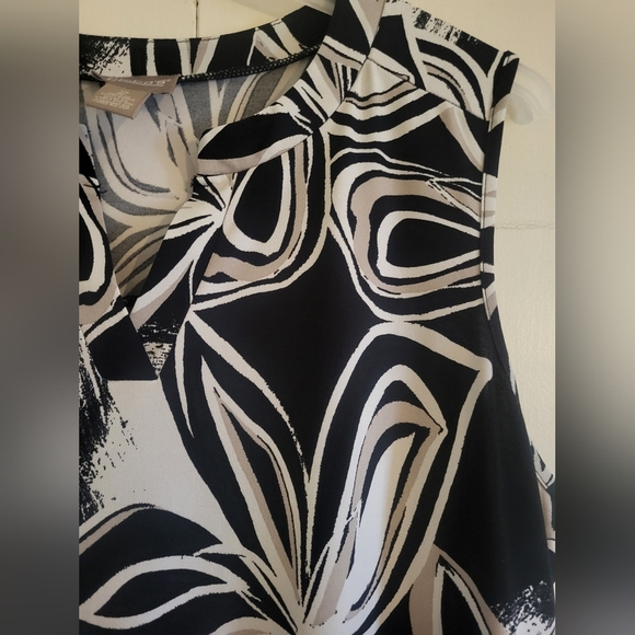 Chico's Black and White Floral Dress - Picture 2 of 4